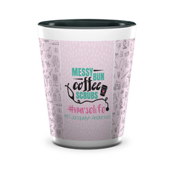 Nursing Quotes Ceramic Shot Glass - 1.5 oz - Two Tone - Set of 4 (Personalized)