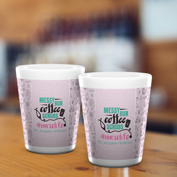 Nursing Quotes Shot Glass - White - LIFESTYLE