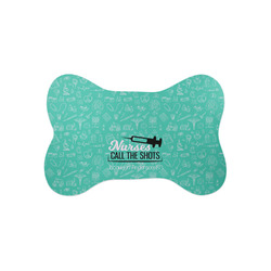 Nursing Quotes Bone Shaped Dog Food Mat (Small) (Personalized)
