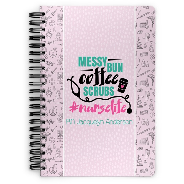 Custom Nursing Quotes Spiral Notebook - 7x10 w/ Name or Text