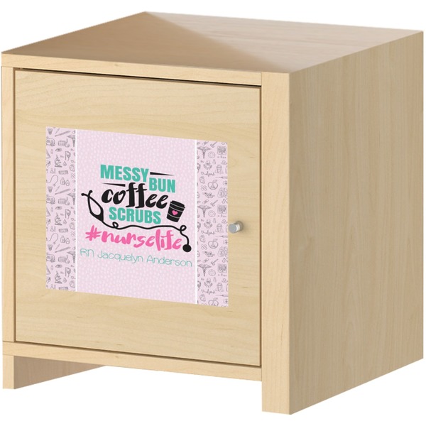 Nursing Quotes Square Wall Decal on Wooden Cabinet