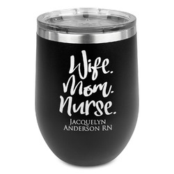 Nursing Quotes Stemless Wine Tumbler - 5 Color Choices - Stainless Steel  (Personalized)