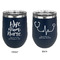 Nursing Quotes Stainless Wine Tumblers - Navy - Double Sided - Approval