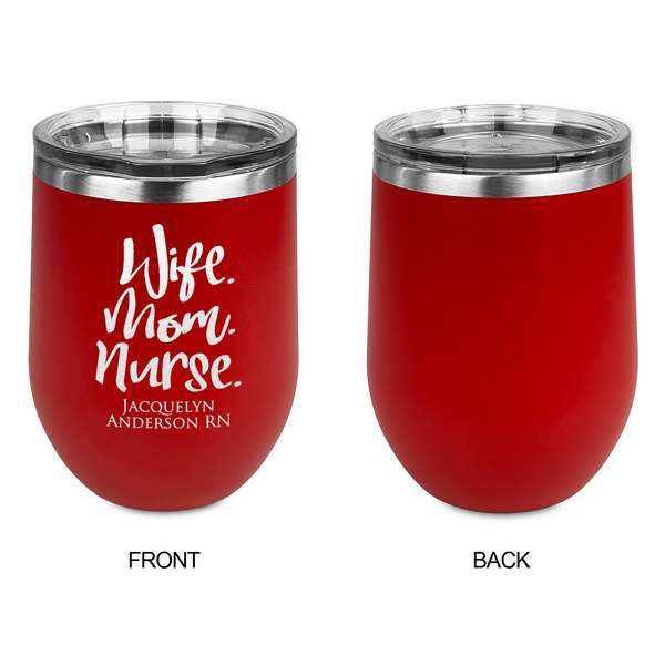 Nursing Quotes Stainless Wine Tumblers - Red - Single Sided - Approval