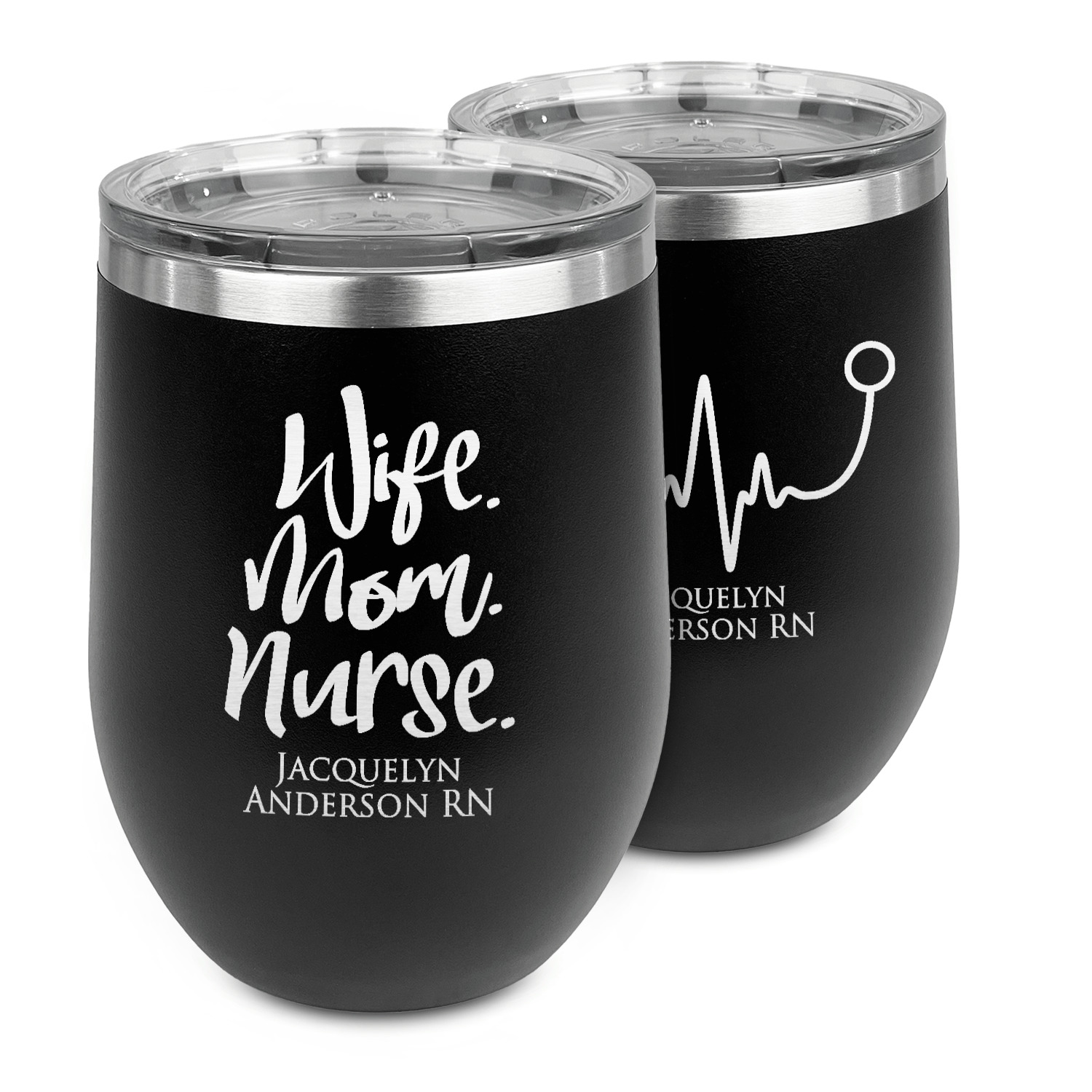 Nursing Quotes Stemless Wine Tumbler 5 Color Choices Stainless