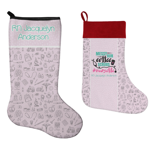 Nursing Quotes Stockings - Side by Side compare