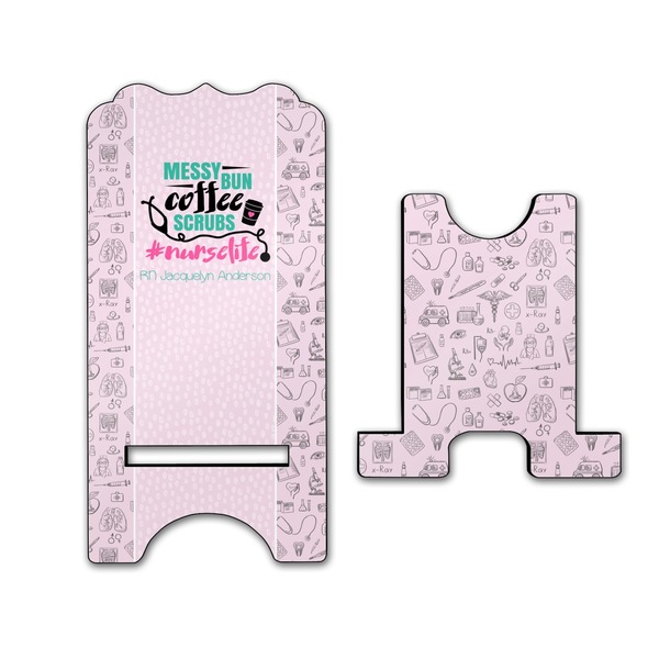 Nursing Quotes Stylized Phone Stand - Front & Back - Large
