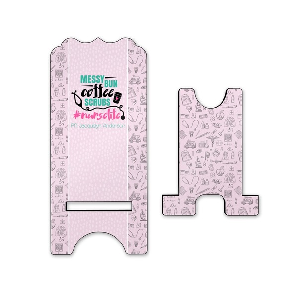 Nursing Quotes Stylized Phone Stand - Front & Back - Small