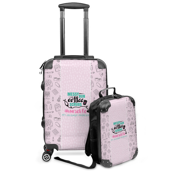 Custom Nursing Quotes Kids 2-Piece Luggage Set - Suitcase & Backpack (Personalized)