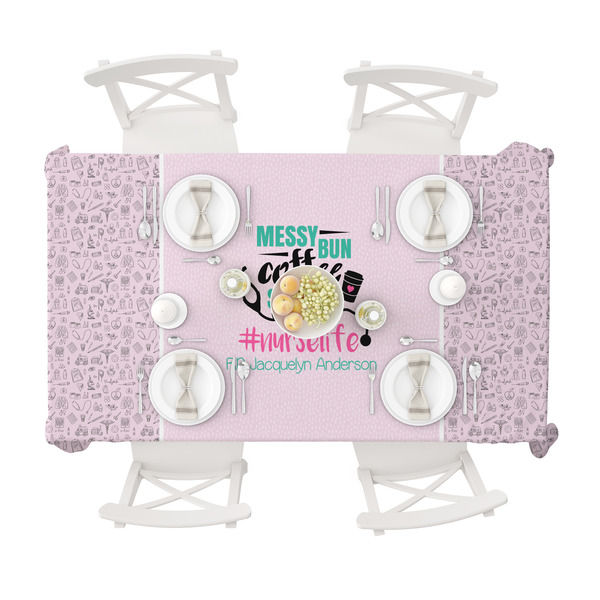 Nursing Quotes Tablecloths (58"x102") - TOP VIEW (with plates)