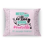 Nursing Quotes Rectangular Throw Pillow Case - 12"x18" (Personalized)