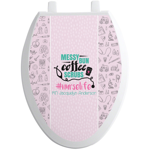 Custom Nursing Quotes Toilet Seat Decal - Elongated (Personalized)
