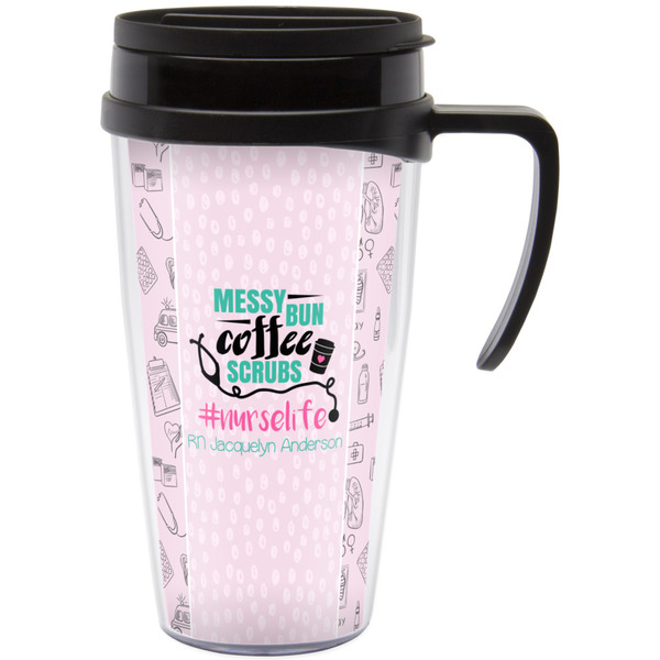 Custom Nursing Quotes Acrylic Travel Mug with Handle (Personalized)