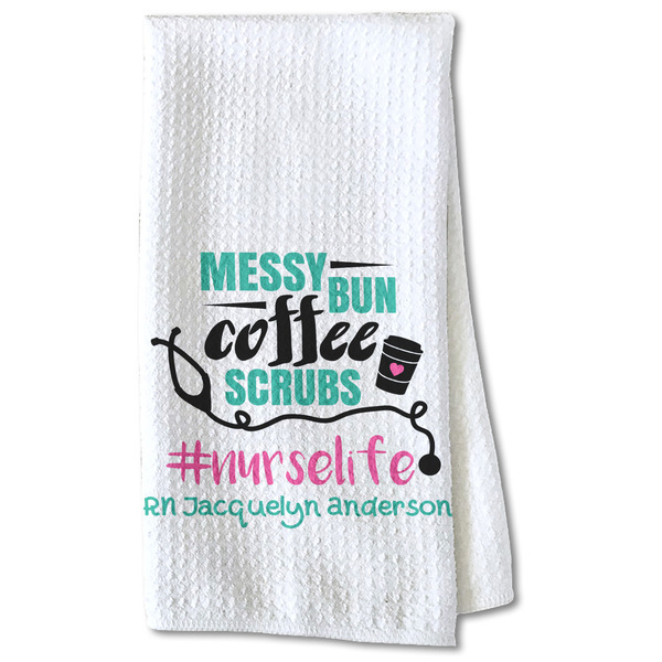 Custom Nursing Quotes Kitchen Towel - Waffle Weave - Partial Print (Personalized)