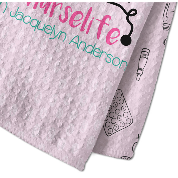 Nursing Quotes Waffle Weave Towel - Closeup of Material Image