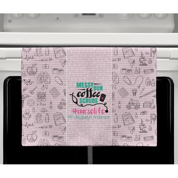 Nursing Quotes Waffle Weave Towel - Full Color Print - Lifestyle2 Image