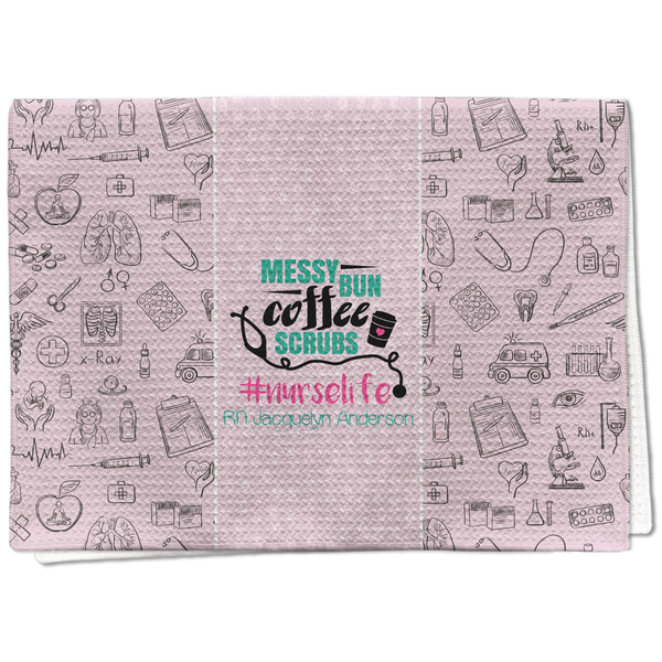 Custom Nursing Quotes Kitchen Towel - Waffle Weave - Full Color Print (Personalized)