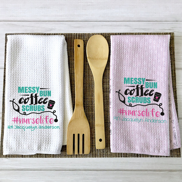 Nursing Quotes Waffle Weave Towels - 2 Print Styles