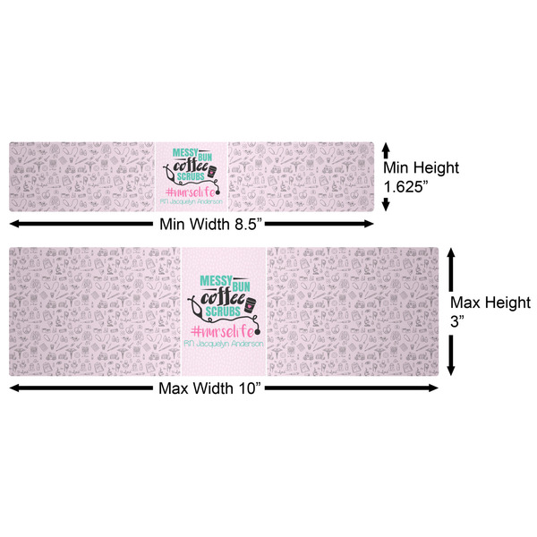 Nursing Quotes Water Bottle Labels w/ Dimensions