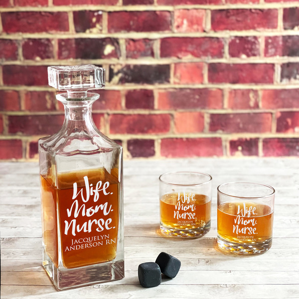 Nursing Quotes Whiskey Decanters - 30oz Square - LIFESTYLE
