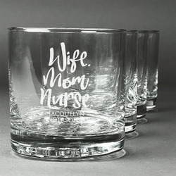 Nursing Quotes Whiskey Glasses (Set of 4) (Personalized)