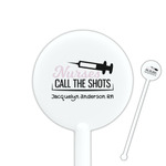 Nursing Quotes 5.5" Round Plastic Stir Sticks - White - Double Sided (Personalized)