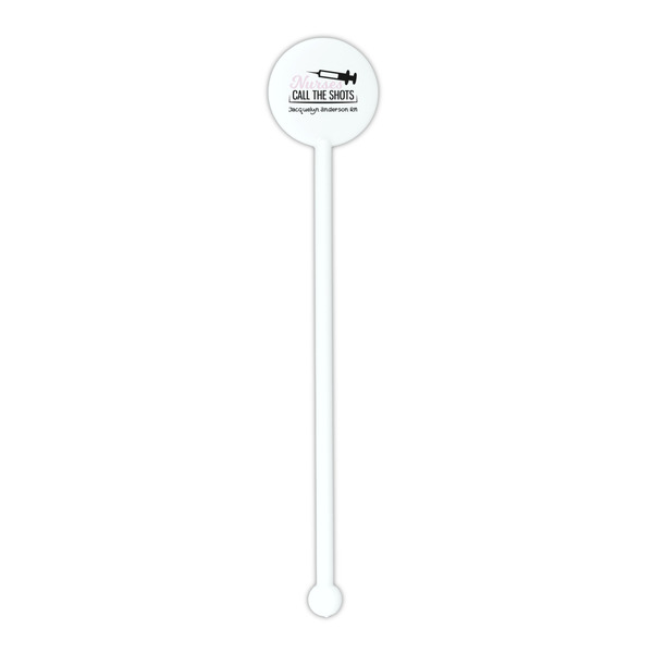 Nursing Quotes White Plastic 5.5" Stir Stick - Round - Single Stick