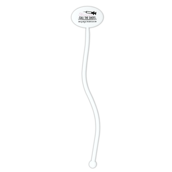 Nursing Quotes White Plastic 7" Stir Stick - Oval - Single Stick