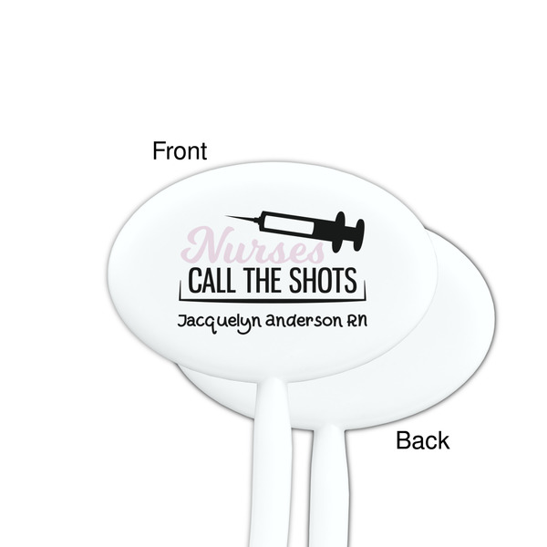 Nursing Quotes White Plastic 7" Stir Stick - Single Sided - Oval - Front & Back