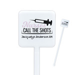 Nursing Quotes Square Plastic Stir Sticks (Personalized)