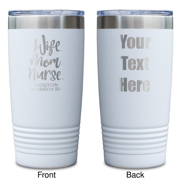 Nursing Quotes White Polar Camel Tumbler - 20oz - Double Sided - Approval