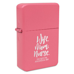 Nursing Quotes Windproof Lighter - Pink - Single Sided (Personalized)