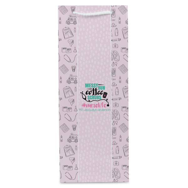 Nursing Quotes Wine Gift Bag - Matte - Front
