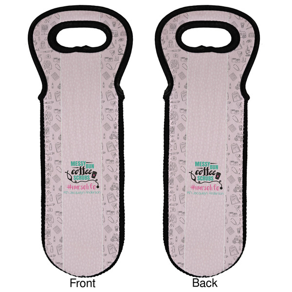 Nursing Quotes Wine Tote Front & Back