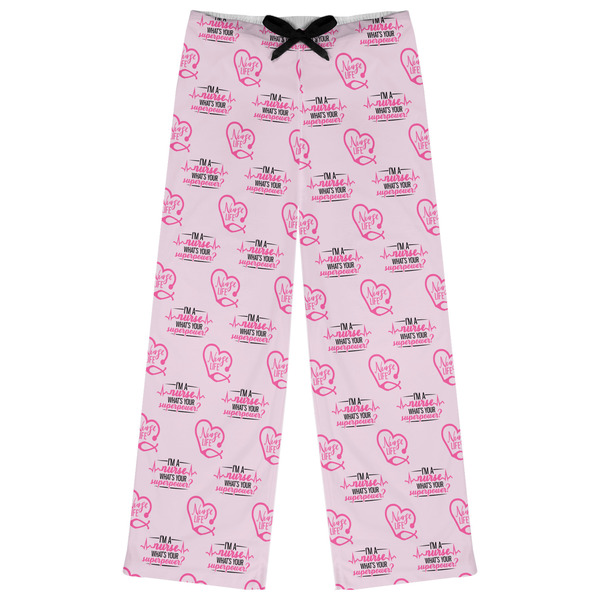 Custom Nursing Quotes Womens Pajama Pants - L