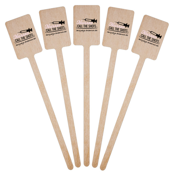 Nursing Quotes Wooden 6.25" Stir Stick - Rectangular - Fan View