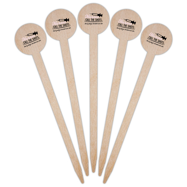 Nursing Quotes Wooden 6" Food Pick - Round - Fan View