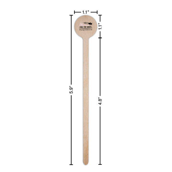 Nursing Quotes Wooden 6" Stir Stick - Round - Dimensions