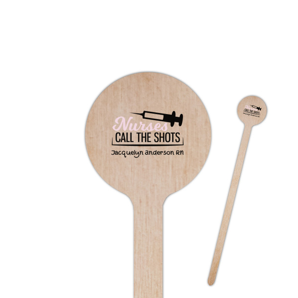 Custom Nursing Quotes 7.5" Round Wooden Stir Sticks - Double Sided (Personalized)