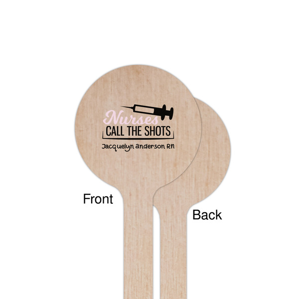 Nursing Quotes Wooden 7.5" Stir Stick - Round - Single Sided - Front & Back