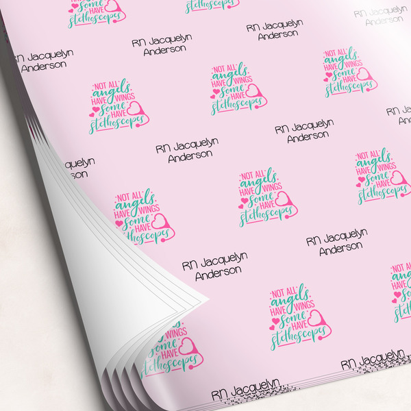 Custom Nursing Quotes Wrapping Paper Sheets - Single-Sided - 20" x 28" (Personalized)