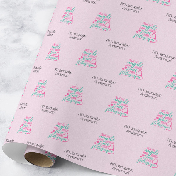 Custom Nursing Quotes Wrapping Paper Roll - Large - Matte (Personalized)
