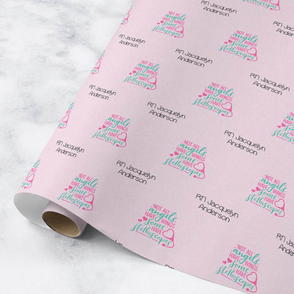 Custom Nursing Quotes Wrapping Paper Roll - Medium - Matte (Personalized)