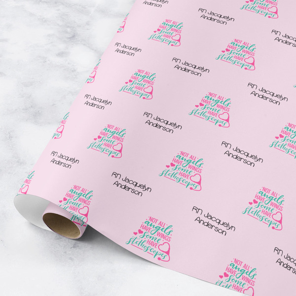 Custom Nursing Quotes Wrapping Paper Roll - Medium (Personalized)