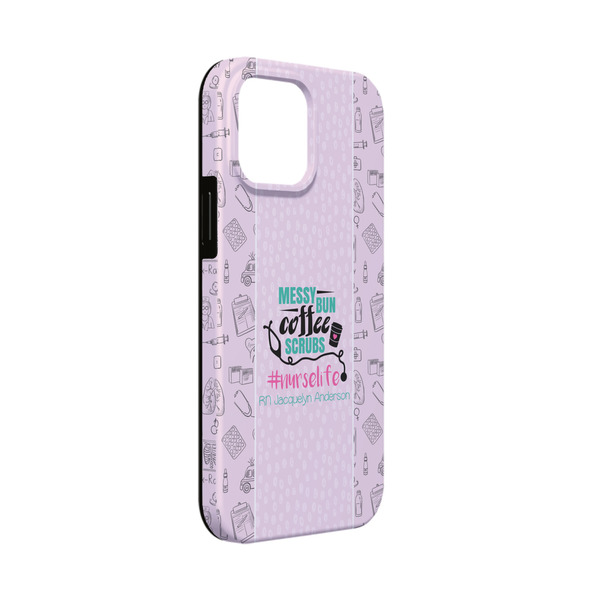 Custom Nursing Quotes iPhone Case - Rubber Lined - iPhone 13 Mini (Personalized)