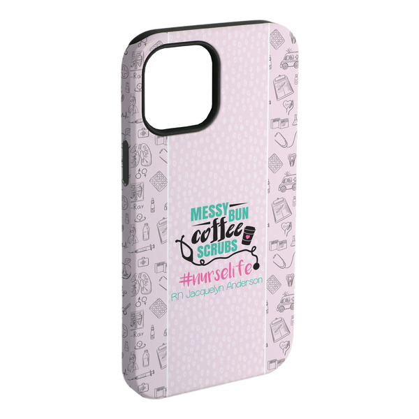 Custom Nursing Quotes iPhone Case - Rubber Lined - iPhone 15 Plus (Personalized)