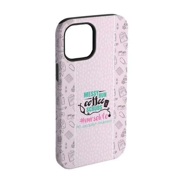 Custom Nursing Quotes iPhone Case - Rubber Lined - iPhone 15 (Personalized)