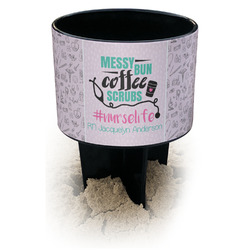 Nursing Quotes Black Beach Spiker Drink Holder (Personalized)