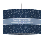 Medical Doctor 12" Drum Pendant Lamp - Fabric (Personalized)
