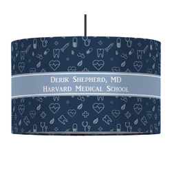 Medical Doctor 12" Drum Pendant Lamp - Fabric (Personalized)